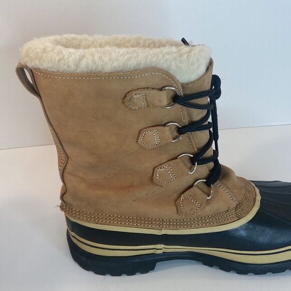 Sorel Men’s Caribou Classic Waterproof Leather Rubber Winter Snow Boot Size 10 - Picture 10 of 16